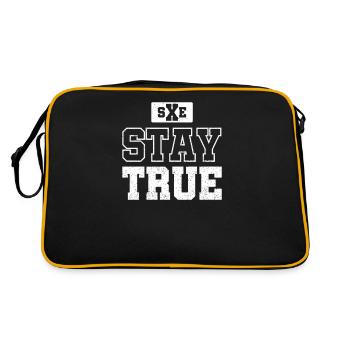 Stay true straight edge crew - Retro Bag - black/gold - Back