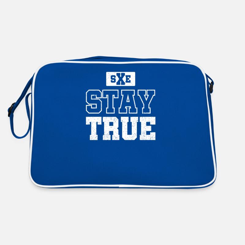 Bleiben Sie echte Straight Edge Crew Retro Tasche