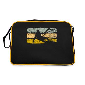 Cadeau rétro Kiteboard - Sac Retro - noir/or - Dos