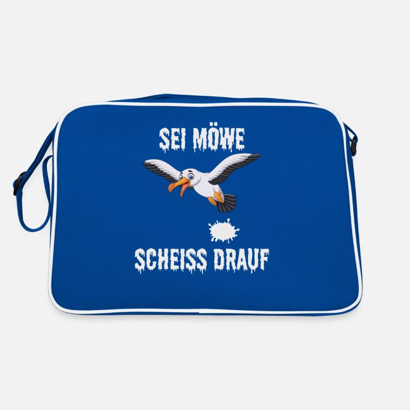Sei Moewe scheiss drauf Retro Tasche
