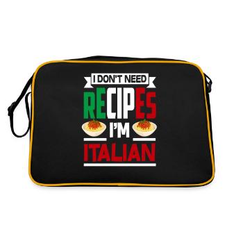 Recettes italiennes - Sac Retro - noir/or - Dos