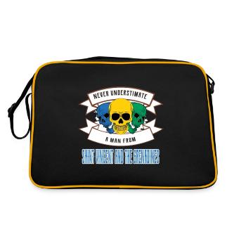 Ne sous-estimez jamais quelqu'un de Saint-Vincent-et-les-Autres - Sac Retro - noir/or - Dos