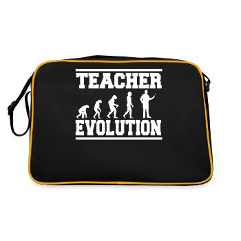 TEACHER EVOLUTION Tee Shirt - Retro Tasche - Schwarz/Gold - Hinten