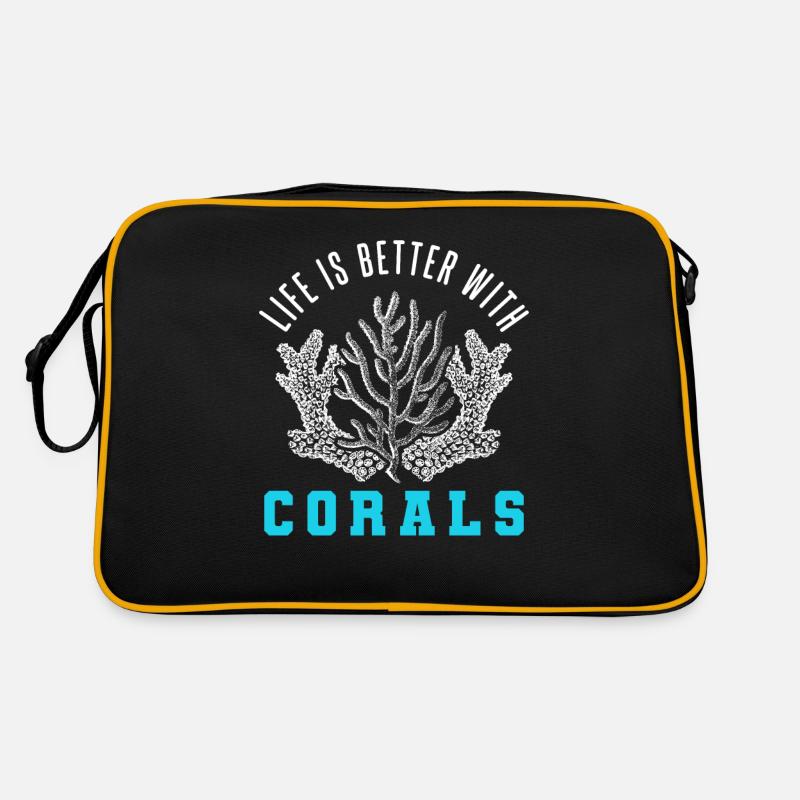 Life is better with corals Retro Tasche
