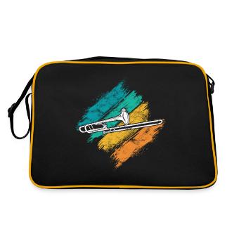 Posaune - Retro Tasche - Schwarz/Gold - Hinten