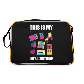 80s 90s 80s 90s - Sac Retro - noir/or - Dos