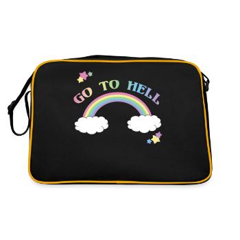 Go To Hell Rainbow - Retro Bag - black/gold - Back