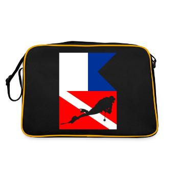 Drapeaux de plongeurs - Sac Retro - noir/or - Dos