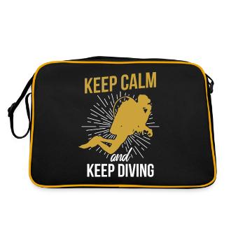 Divers scuba divers calm - Retro Bag - black/gold - Back