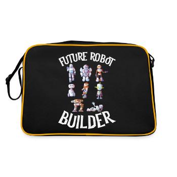 Future Robot Builder, Robot, Robot Art, Robot - Retro Bag - black/gold - Back