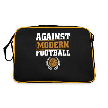 Contre le football moderne Ultras Fan Football Soccer - Sac Retro - noir/or - Dos