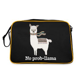 No Prob Llama - Retro Bag - black/gold - Back