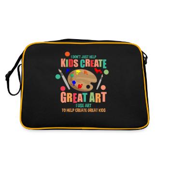 Art Teacher Kid Créer un grand professeur d'art - Sac Retro - noir/or - Dos