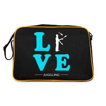 JUGGLING LOVE - Retro Bag - black/gold - Back