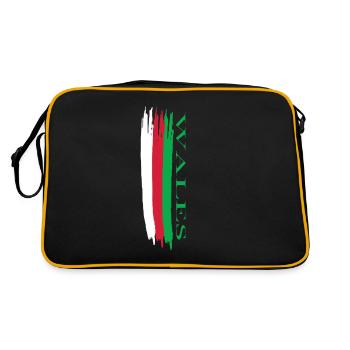 Pays de Galles a décrit les couleurs du pays - Sac Retro - noir/or - Dos