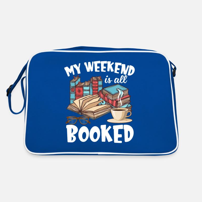 My Weekend Is All Booked Funny Book Lover Retro Bag