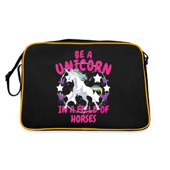 SOYEZ UNE LICORNE DANS UN DOMAINE DE CHEVAUX - Sac Retro - noir/or - Dos