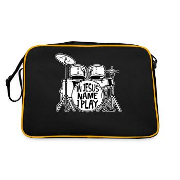 Batteur Christian - Sac Retro - noir/or - Dos