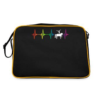 Vaulting Rainbow Heartbeat - Retro Tasche - Schwarz/Gold - Hinten