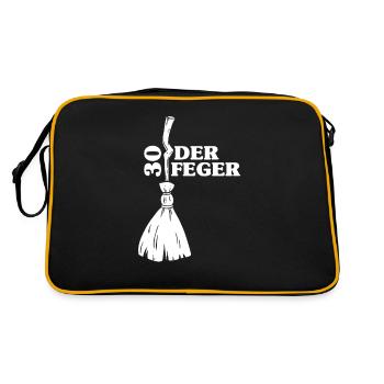 30 Jahre Der Feger 30. Geburtstag Geburt Geschenk - Retro Tasche - Schwarz/Gold - Hinten