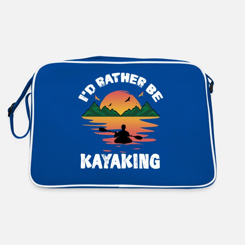 I'd rather be kayaking kayak paddling gift Retro Bag