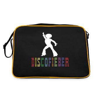 70s 70s disco Sibziger 70s fashion 70s fashion - Sac Retro - noir/or - Dos