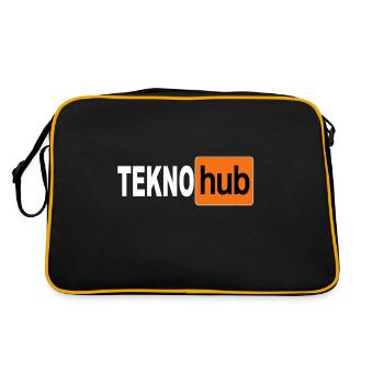 Tekno hub Free Party Soundsystem Tek Music - Sac Retro - noir/or - Dos