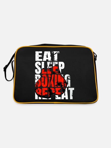 Boxing Boxing Fight Boxing Sparring Boxer Sport - Retro Bag - black/gold - Back