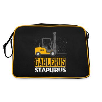 Funny forklift sayings mechanic t-shirt - Retro Bag - black/gold - Back