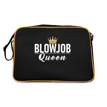 BLOWJOB QUEEN BDSM KINKY CUCKOLD SHACKLE T-shirt - Retro Bag - black/gold - Back