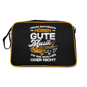 Musique de saxophone - Sac Retro - noir/or - Dos