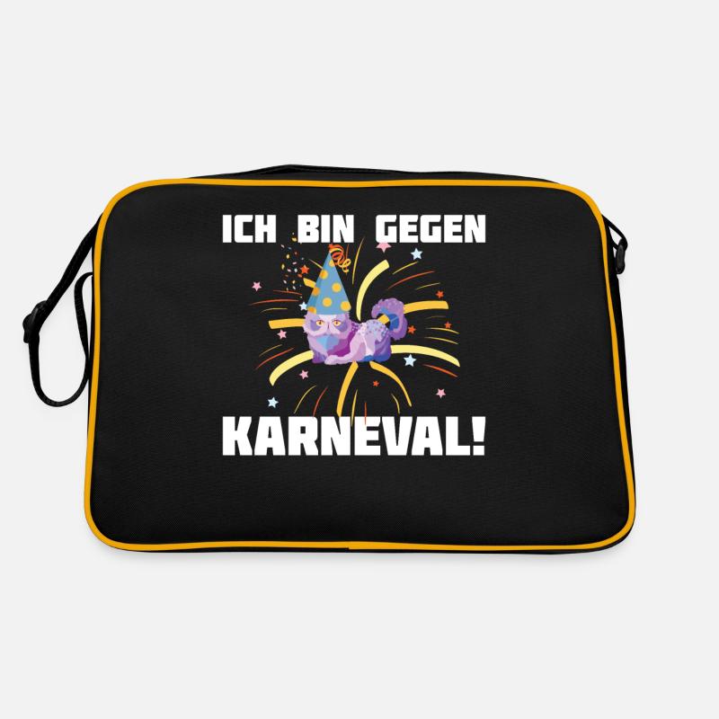 Ich bin gegen Karneval Retro Tasche