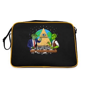 Illuminati Alien Conspiracy - Sac Retro - noir/or - Dos