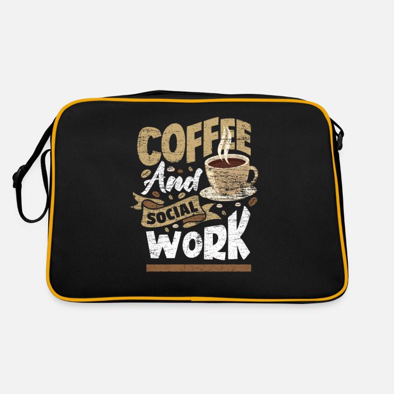 Kaffee Soziale Arbeit Retro Tasche