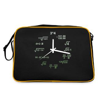 Mathematics Watch Math Break Arithmetic Gift - Retro Bag - black/gold - Back