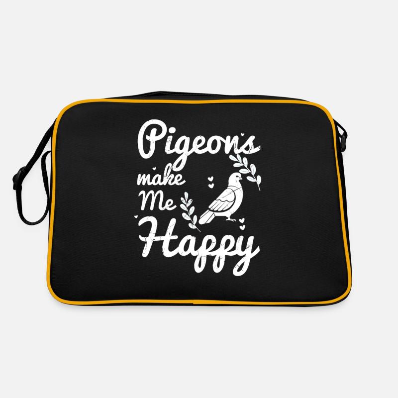 Cute Pigeons Make Me Happy Bird Lovers gift Retro Bag