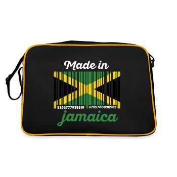 Drapeau Jamaïque code à barres - Sac Retro - noir/or - Dos