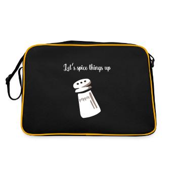 Salz und Pfeffer Valentinstag Geschenk Pfeffer - Retro Tasche - Schwarz/Gold - Hinten