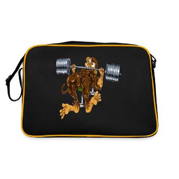Monkey bench press - Retro Bag - black/gold - Back