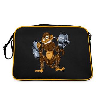 Monkey squat - Retro Bag - black/gold - Back
