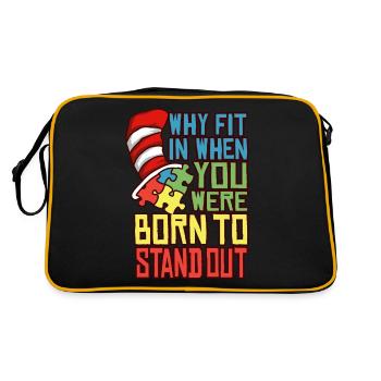 AUTISMUS HUT Autism Awareness Geschenk Für Autist - Retro Tasche - Schwarz/Gold - Hinten