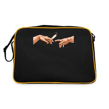 Création d’Adam avec Joint Weed Canabis - Sac Retro - noir/or - Dos