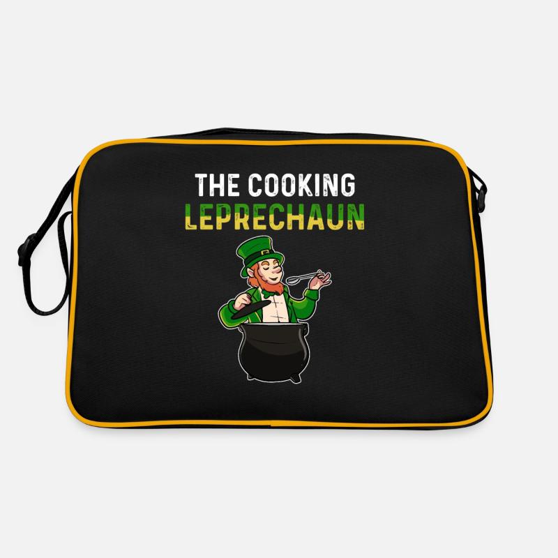 Cooking Leprechaun St Patricks Day Hipster Chef Retro Bag