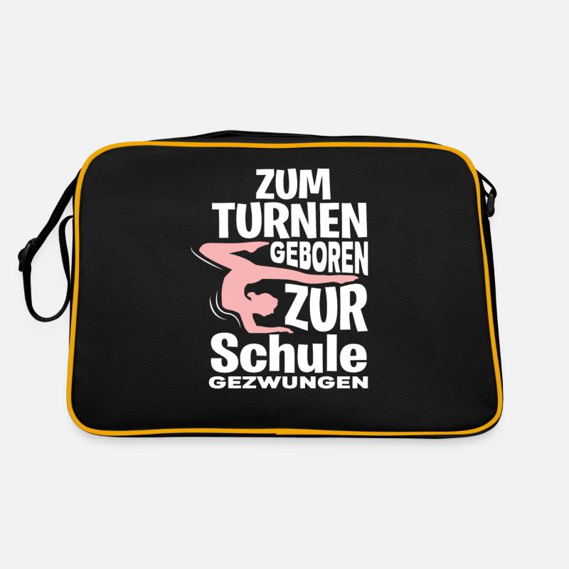 Turnen Schule - Retro Tasche - Schwarz/Gold