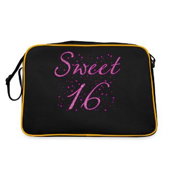Sweet 16 Birthday 16 Years Gift Women Men - Retro Bag - black/gold - Back