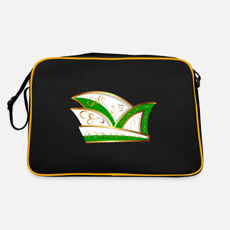 COMMITTEEN HAT GREEN WHITE CARNIVAL fool's cap Retro Bag