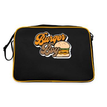 Burger - Retro Tasche - Schwarz/Gold - Hinten