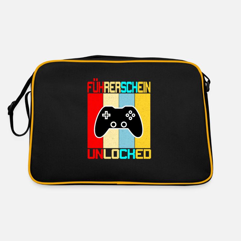 Führerschein - Retro Tasche - Schwarz/Gold