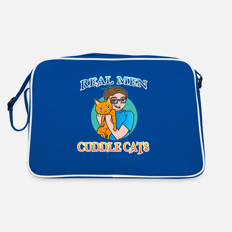 Real Man Cuddle Cats Retro Tasche