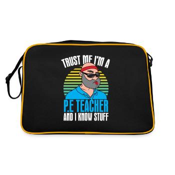 Physical education Teachers Physical education Sports lessons Humor - Retro Bag - black/gold - Back